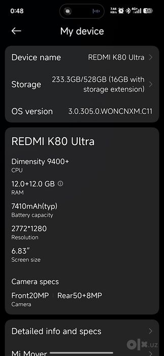 Redmi  k80 ultra