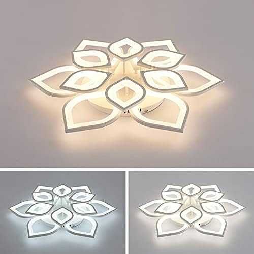 Димируема LED лед полилей лампа Модерна, форма на цвете, дистанционно