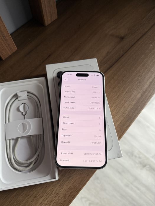 Iphone 16 - Ca Nou - Baterie 99%