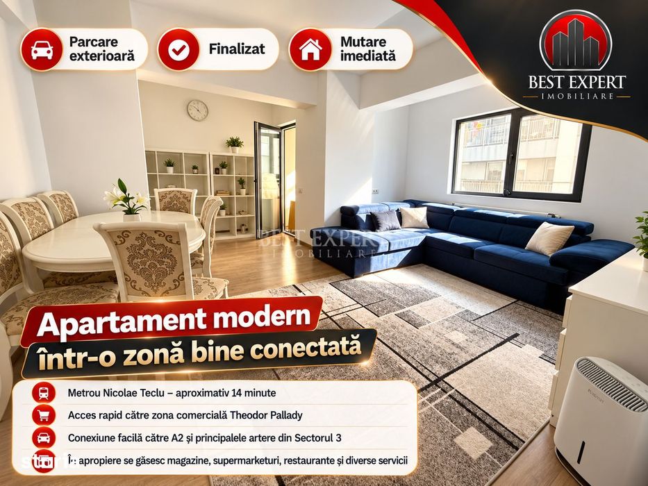 2 Camere Decomandat | Etaj 3/5 | Parcare Exterioara | Centrala ProprIe