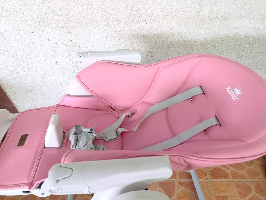 Scaun de masa bebe copii mici kidiz fete roz pliabil