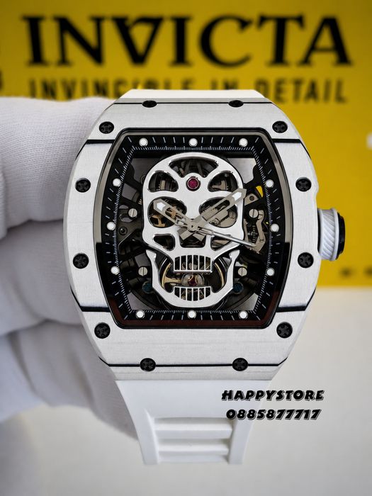 INVICTA Skull white automatic 42 mm, Инвикта нов мъжки часовник