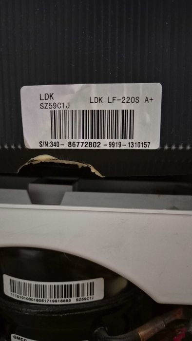 Frigider LDK LF 220 Silver, 204 l, Clasa F, H 143.5 cm, Argintiu