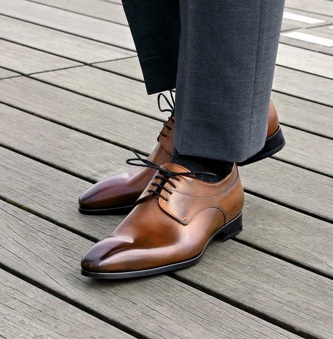 Pantofi derby 43 43.5 lucrati manual J. Bradford NOI piele naturala