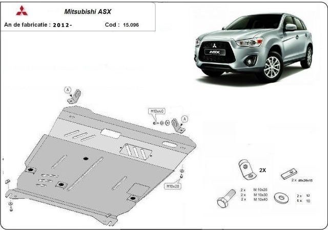 Scut motor metalic pentru Mitsubishi Asx 2010-prezent - otel 2.5mm
