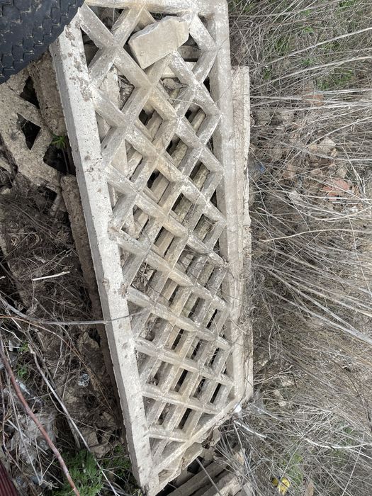 Бетонное ограждение ромбики