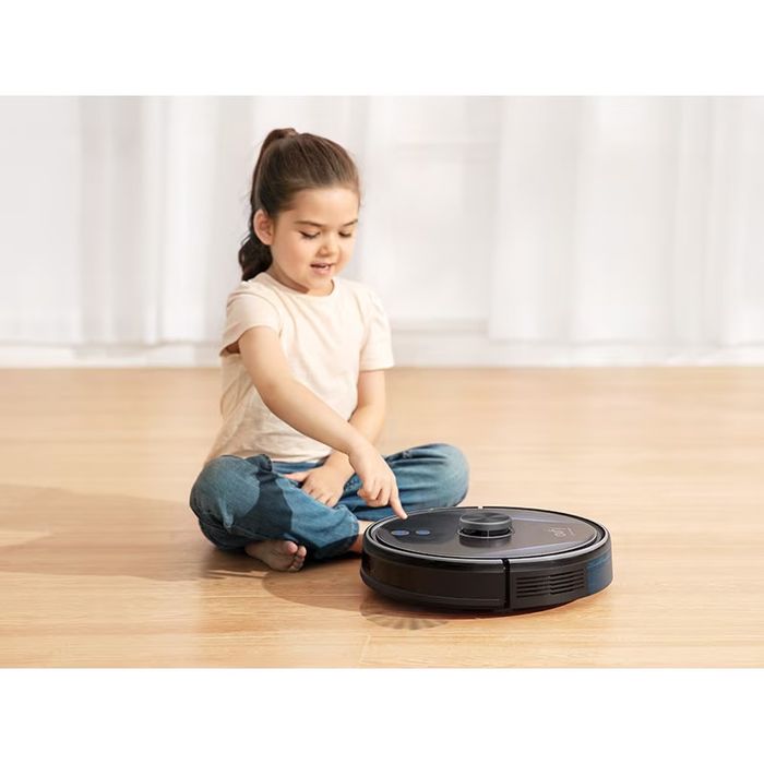 Прахосмукачка робот eufy RoboVac LR30 Hybrid+, Vacuum-Mop 2-in-1, Интелигентна автоматична изпразваща станция, iPath Laser Navigation, Wi-Fi, 3000Pa