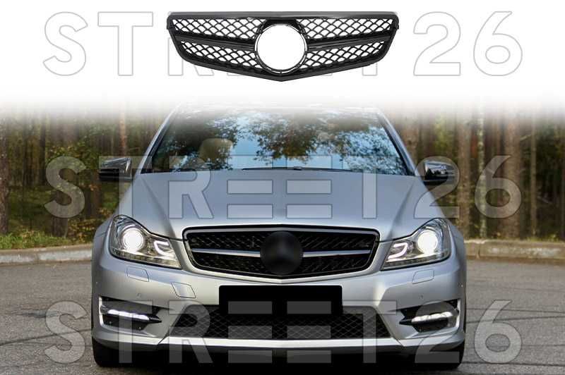 Grila Mercedes C-Class W204 S204 C204 (07-14) Negru Lucios C63 Design