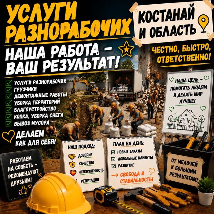 Услуги разнорабочих’