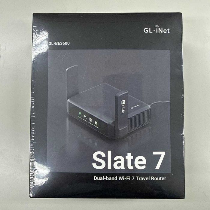 GL.iNet Slate 7 GL-BE3600 router VPN portabil nou: netflix, prime de US, AppleTV de India, fentare angajator work from home