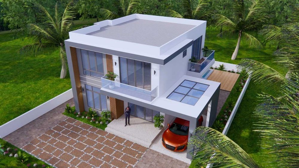 НА ИЗПЛАЩАНЕ - Двуетажна сглобяема къща с 4 спални, 135 кв. м