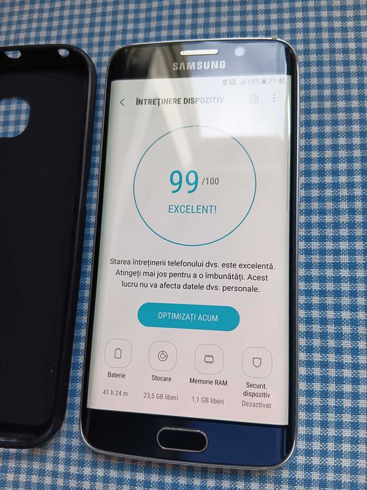 telefon Samsung S6 edge, perfect functional,baterie ca noua