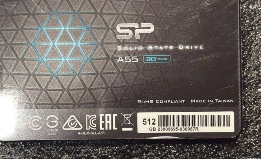 SSD 512GB  Silicon Power A55 (S-ATAIII,560/530Mbps,7mm,2.5")
