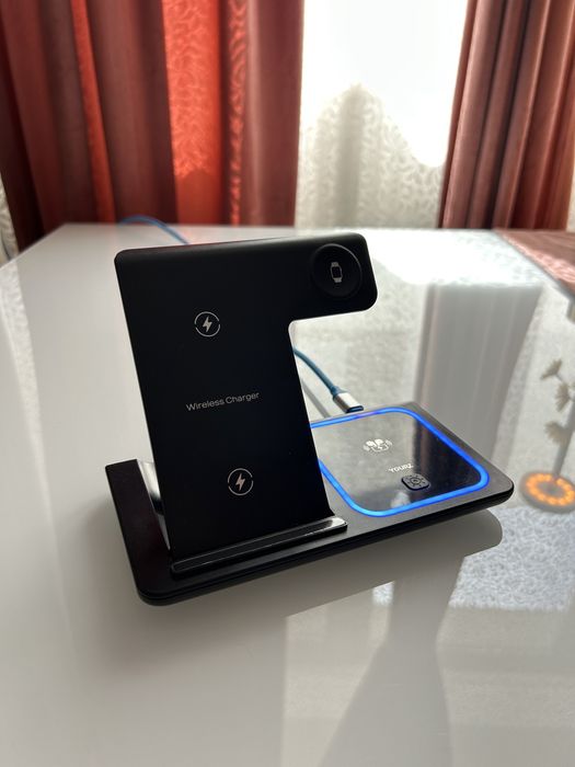 Incărcător Wireless 3in1 Telefon/Ceas/Căști
