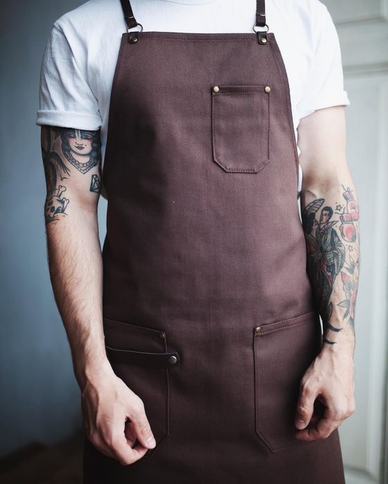 Профессиональный фартук для официантов / бариста / поваров — пошив под