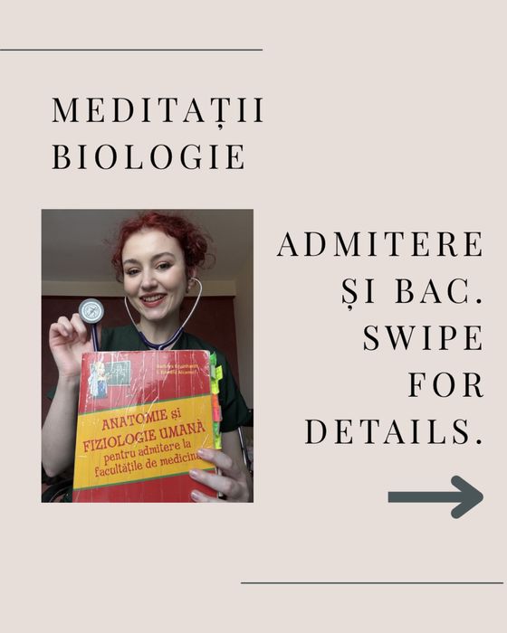 Meditatii biologie - BAC si admitere medicina