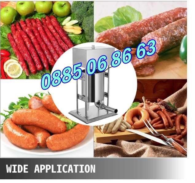 Електрическа пълначка за кайма 10 л с педал, пълначка за месо 10 литра