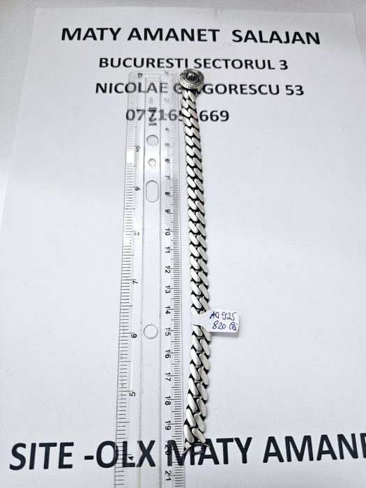 Vand bratara din argint 925 31.57 g cod 900