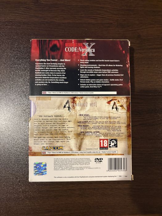Resident Evil 4 + Resident Evil Code: Veronica X – Capcom Classics (PS2, PAL)