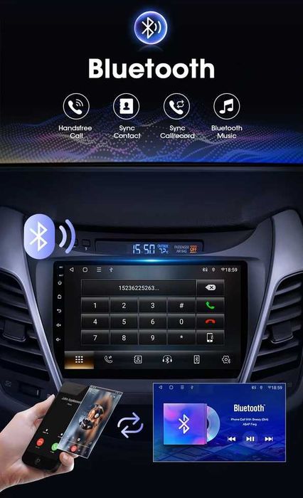 HYUNDAI ELANTRA 2011-2016 9” 2-DIN с Android 14, 6/128GB, 8-core, CP AA, RDS