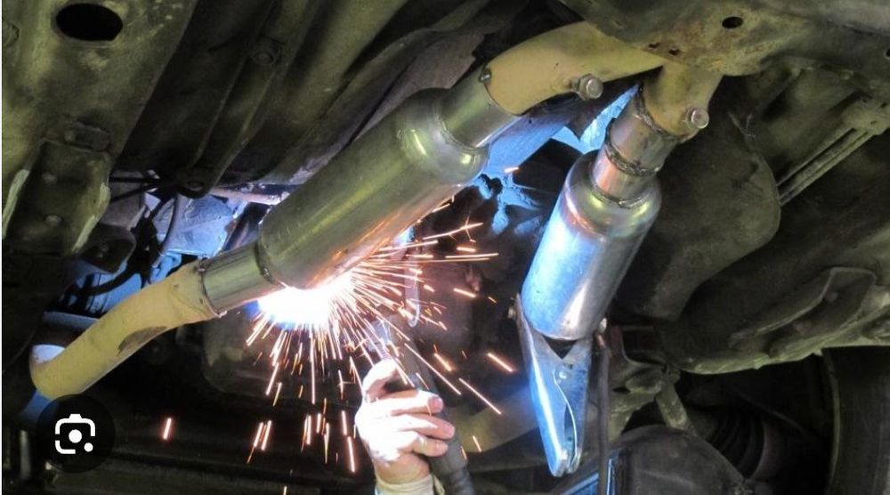 Ремонт глушителя гофра катализатор и прочие сварочный работы