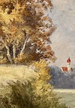 Tablou vechi-127 ani, de COLECȚIE, ramă de COLECȚIE, 70x50+R, ulei/pnz