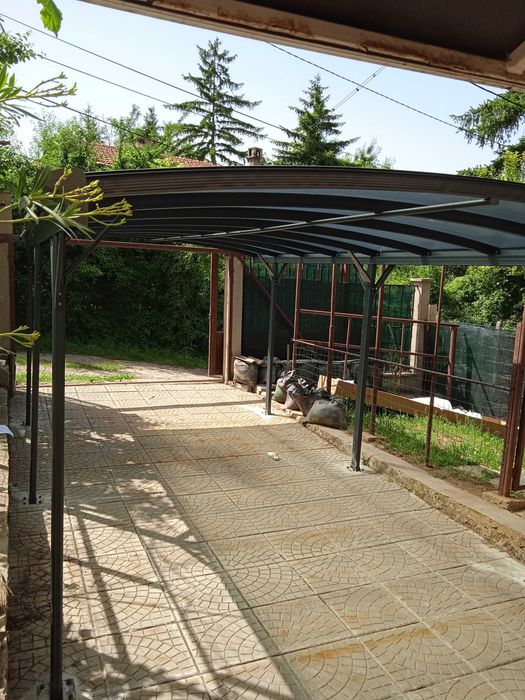 Алуминиев навес за автомобил Westmann, цвят Антрацит 3х5х2.19 м ШхДхВ