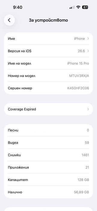 Iphone 15PRO 128 GB