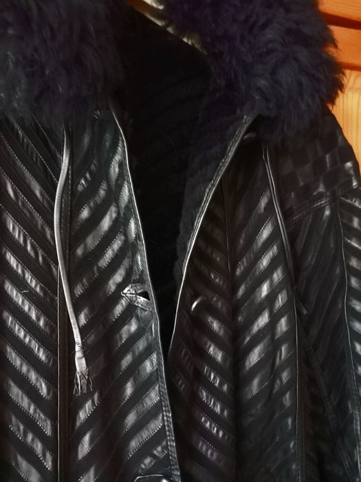 Кожено палто от агнешка кожа