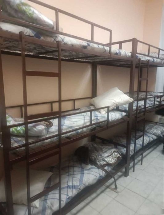 Трёхэтажная кровать  Темир трёхярусная кровать уч каватли крават