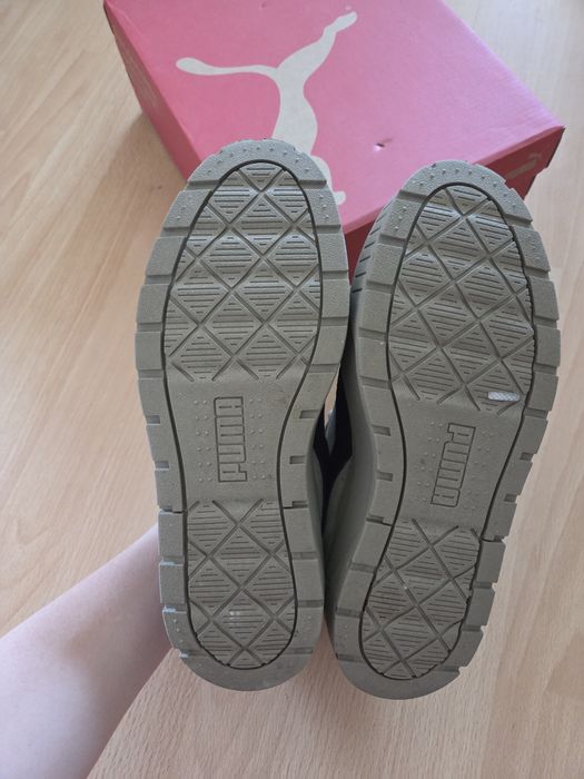 Puma Flatform piele intoarsa bej, Karmen II, nr 40