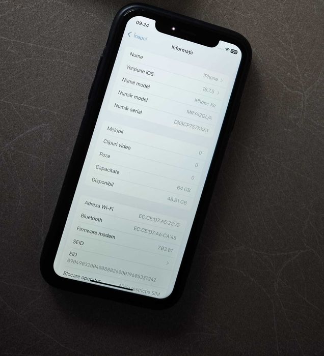 iPhone XR 64GB Space Grey – stare bună – funcțional