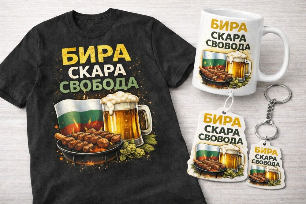 Заглавие:
Комплект тениска и чаша с бирен дизайн – персонализиран пода