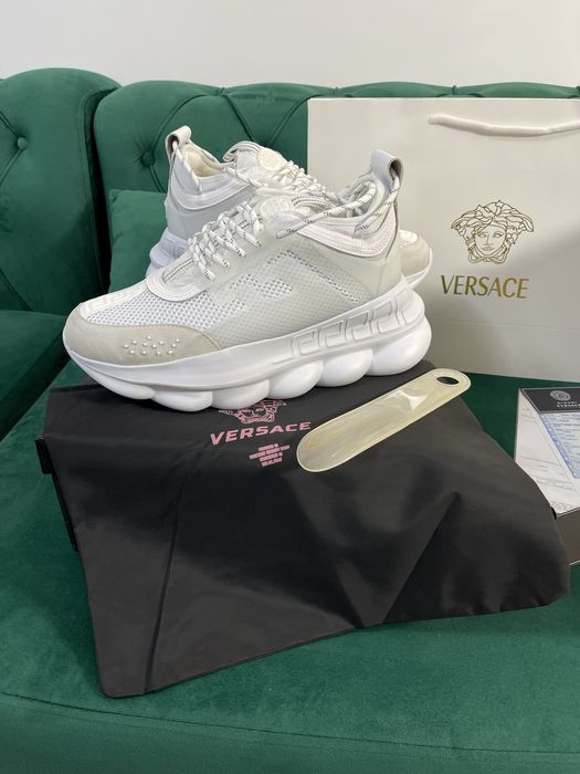 Adidasi Versace Chain Reaction piele naturala Full Box colectie noua