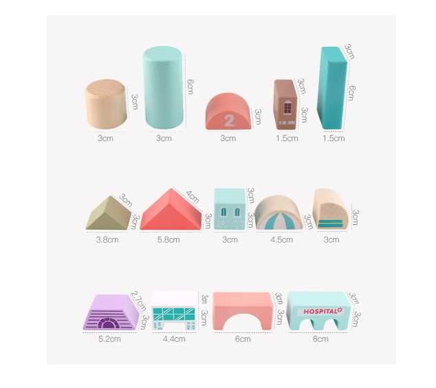 Лего Деревянный конструктор - 115 деталей Magic Color City Есть дост