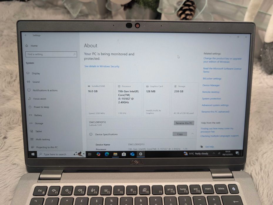 Dell latitude 5320 i5 11gen 16ram 256gb 13.3" IPS Full HD 1920x1080