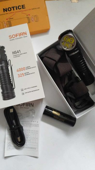 Lanterna frontala  Sofirn HS41 de 4000 lumeni / 21700