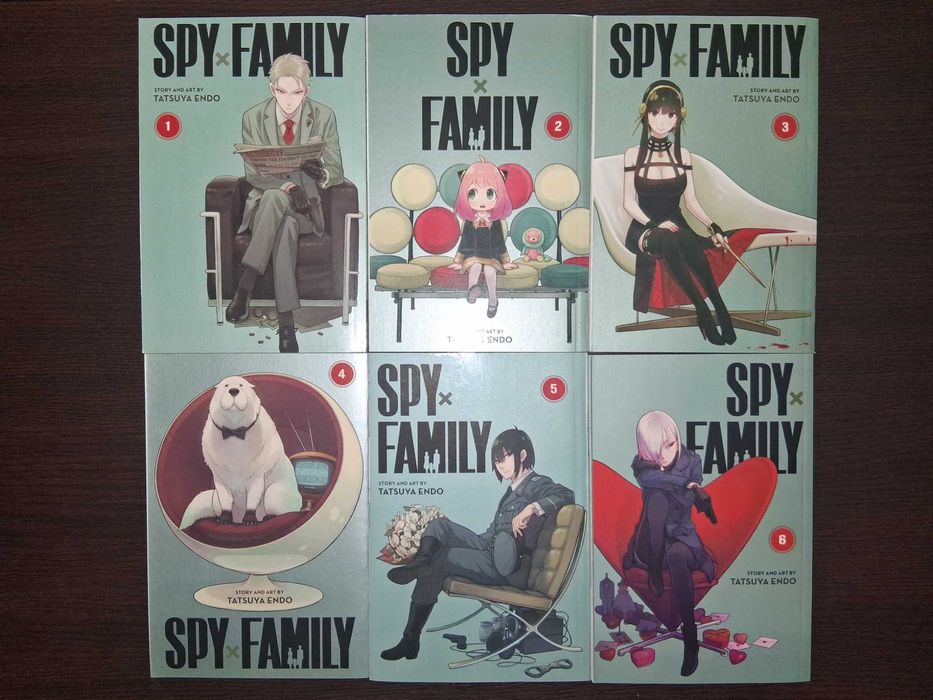 Manga Spy x Family vol 1-8; vol 11-12