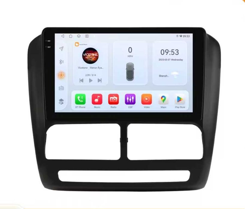 Мултимедия 9″ Android 14 за FIAT DOBLO 2 II 09-15 OPEL COMBO D CARPLAY