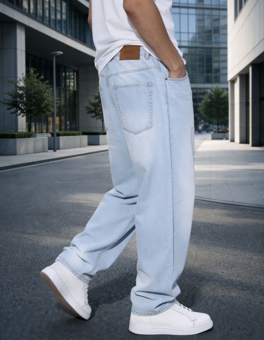 Джинсы широкие, багги