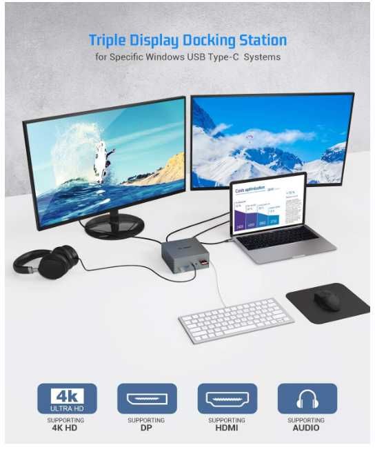 TOTU TT-DC001A 4K Triple Display USB-C Docking station