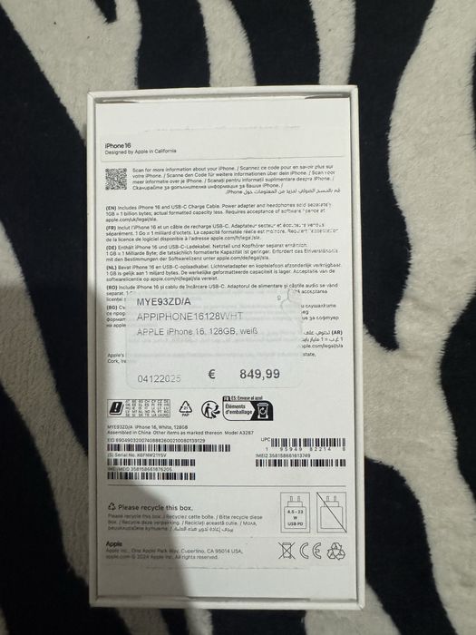 Iphone 16 White 128 gb