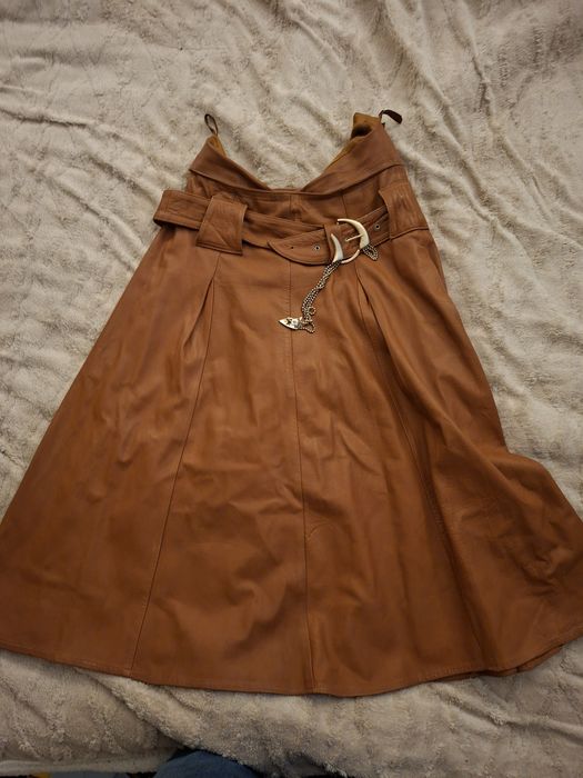 Jachetă și fustă piele vintage