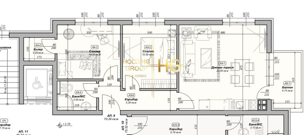 Продава се Тристаен апартамент в Варна, м-т Пчелина - 83 кв.м за 1200 €/кв.м - Снимка #3