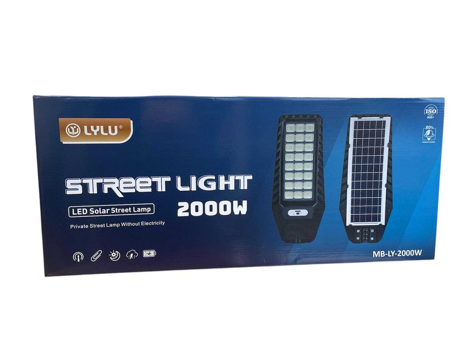 Соларна LED лампа 20/25/30секции/1400/1600/1800/2000W LYLU Супер мощна