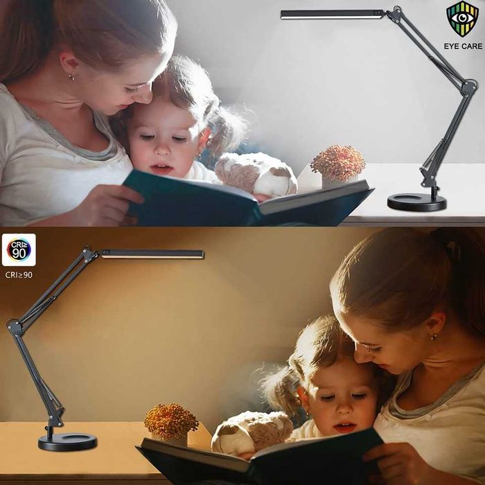 Lampa birou LED 2-in-1 3 culori de lumina brat flexibil USB 80 LED-uri