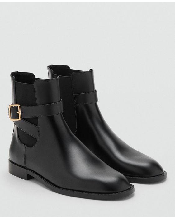 Боти "Mango" с декоративна каишка