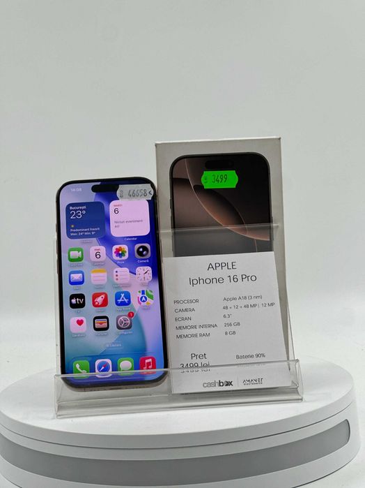 IPHONE 16 PRO 128GB Baterie 92% Garantie 24 luni Cashbox