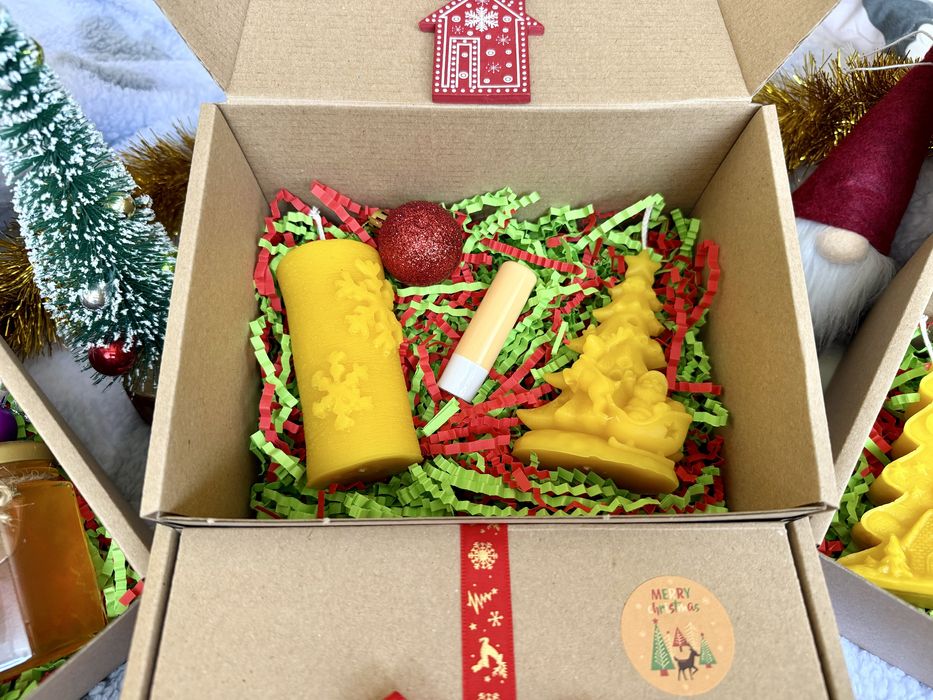 Подаръчни кутии - с восъчни свещи и натурални пчелни продукти