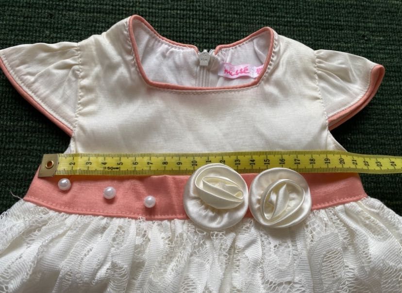 Rochita botez/ceremonie, botosei, dres, marimea 68 (6 luni)